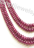  Gems-World Jewelry 8 Lines Natural Corundum Dyed Ruby Rondelle  Faceted Beads Multi Layered Necklace-Ruby Necklace, 3-4.75 mm: Clothing,  Shoes & Jewelry